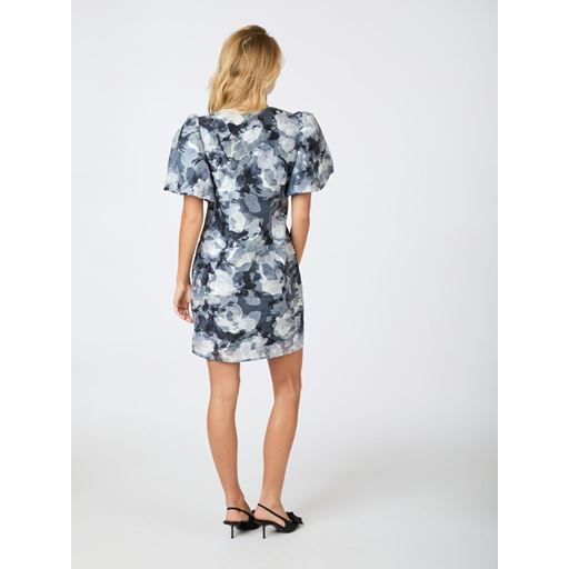 Neo Noir Sika Brocade Floral Kjole, Floral Grey, 36
