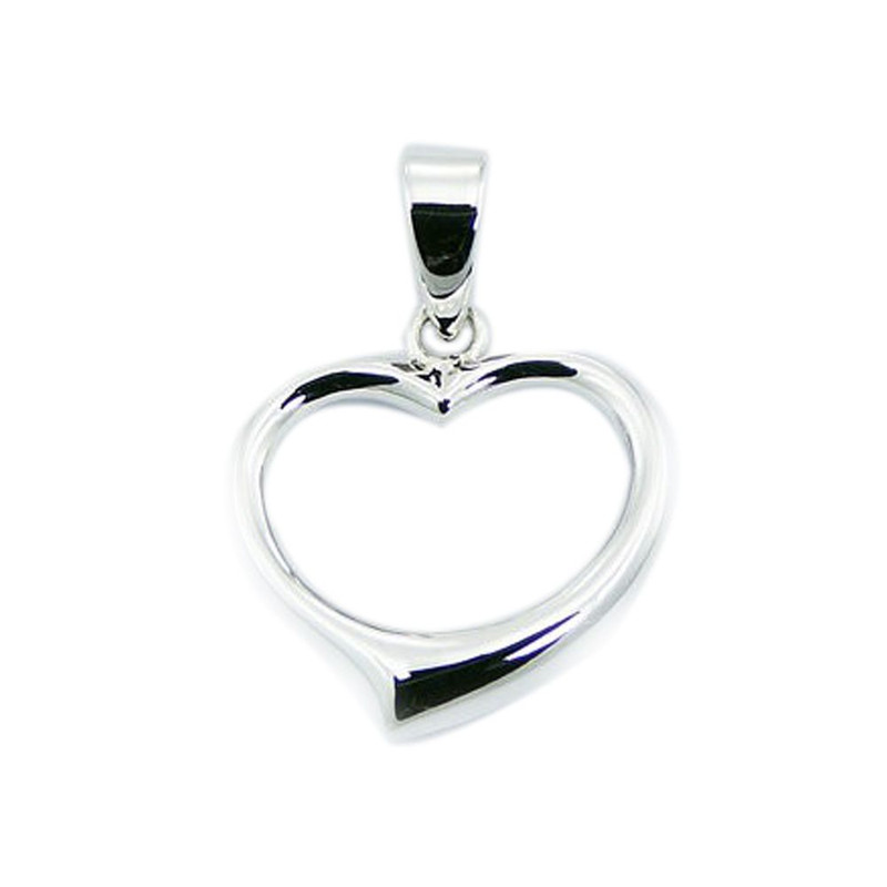 Pendentif en argent forme coeur