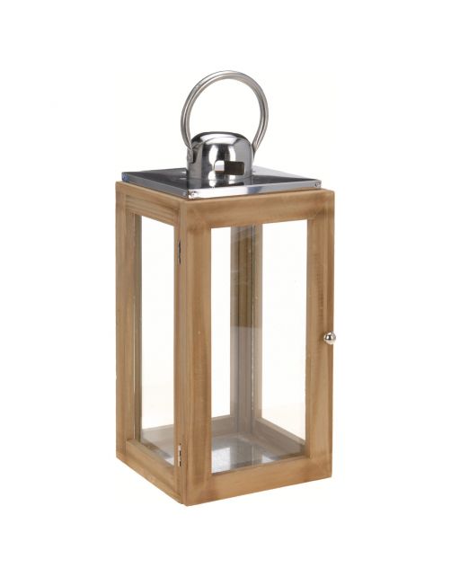 Homestyle Lantaarn Naturel - Verlichting - 20x19x41 cm Naturel