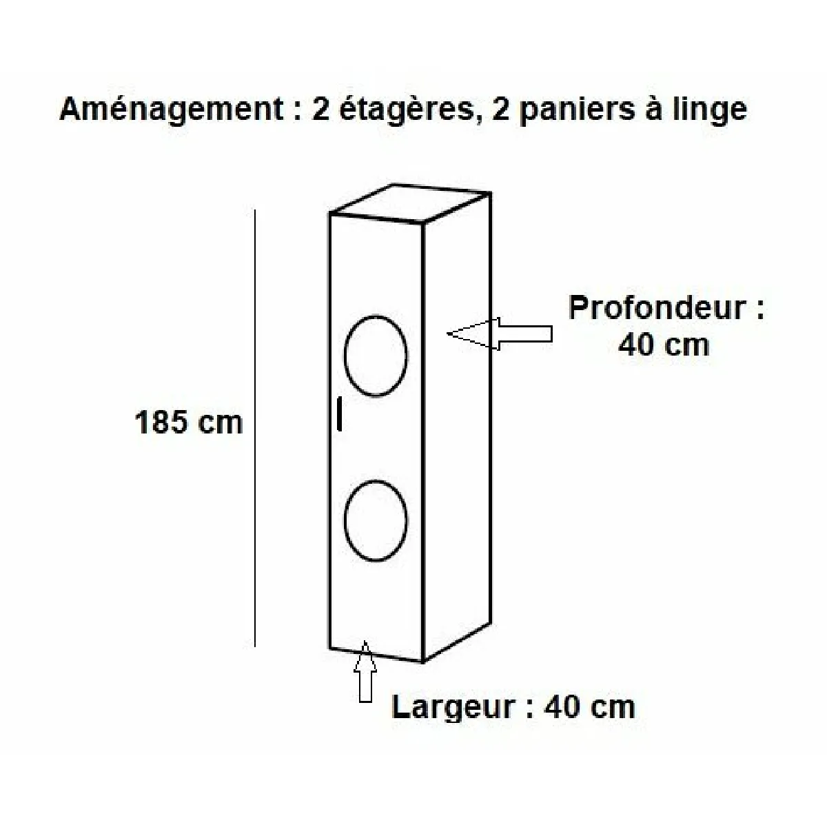 Inside 75 Colonne de rangement linge LUND