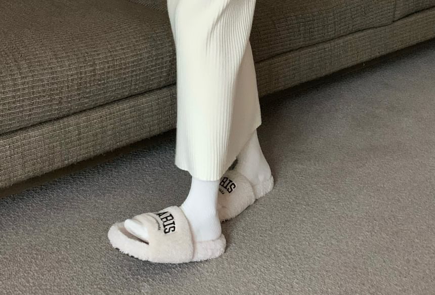ZENME - Maxi-kokerrok met hoge taille en geribbelde breisels