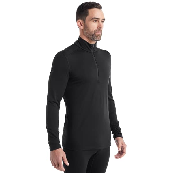 T-shirt thermique ICEBREAKER 200 OASIS LS HALF ZIP BLACK