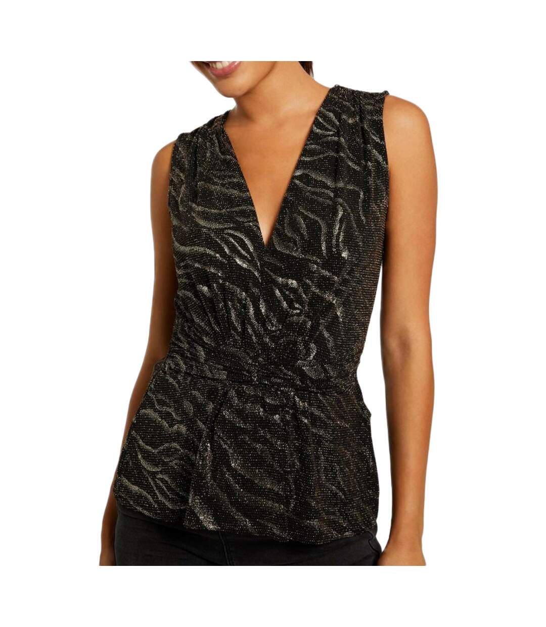 Top Noir brillant Femme Morgan Dbam