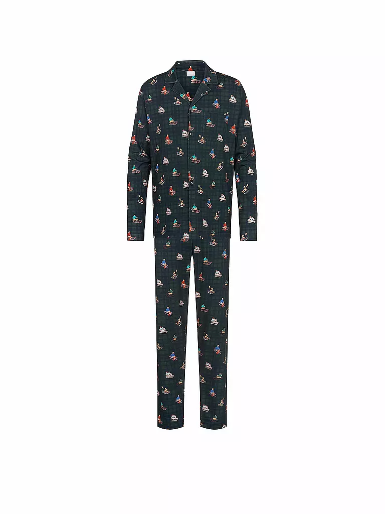 MEY Pyjama english garden dunkelgrün