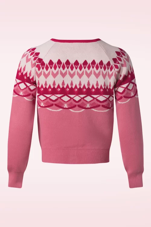 Blutsgeschwister Happy Heritage cardigan in Nostalgic Island Pink