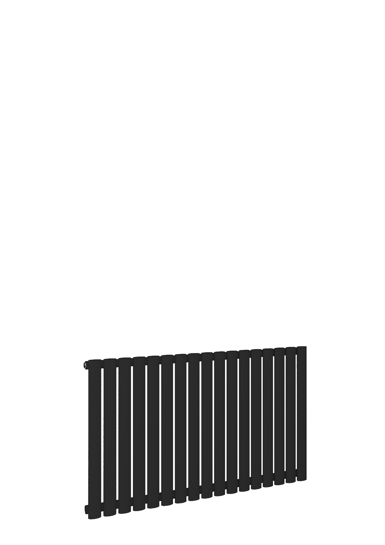 Eastbrook Tunstall Horizontale radiator 60x82,5cm Mat zwart 757 watt