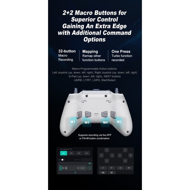 Bluetooth trådløs spilcontroller med modtager Kompatibel med Steam PC Android iOS Nintendo Switch