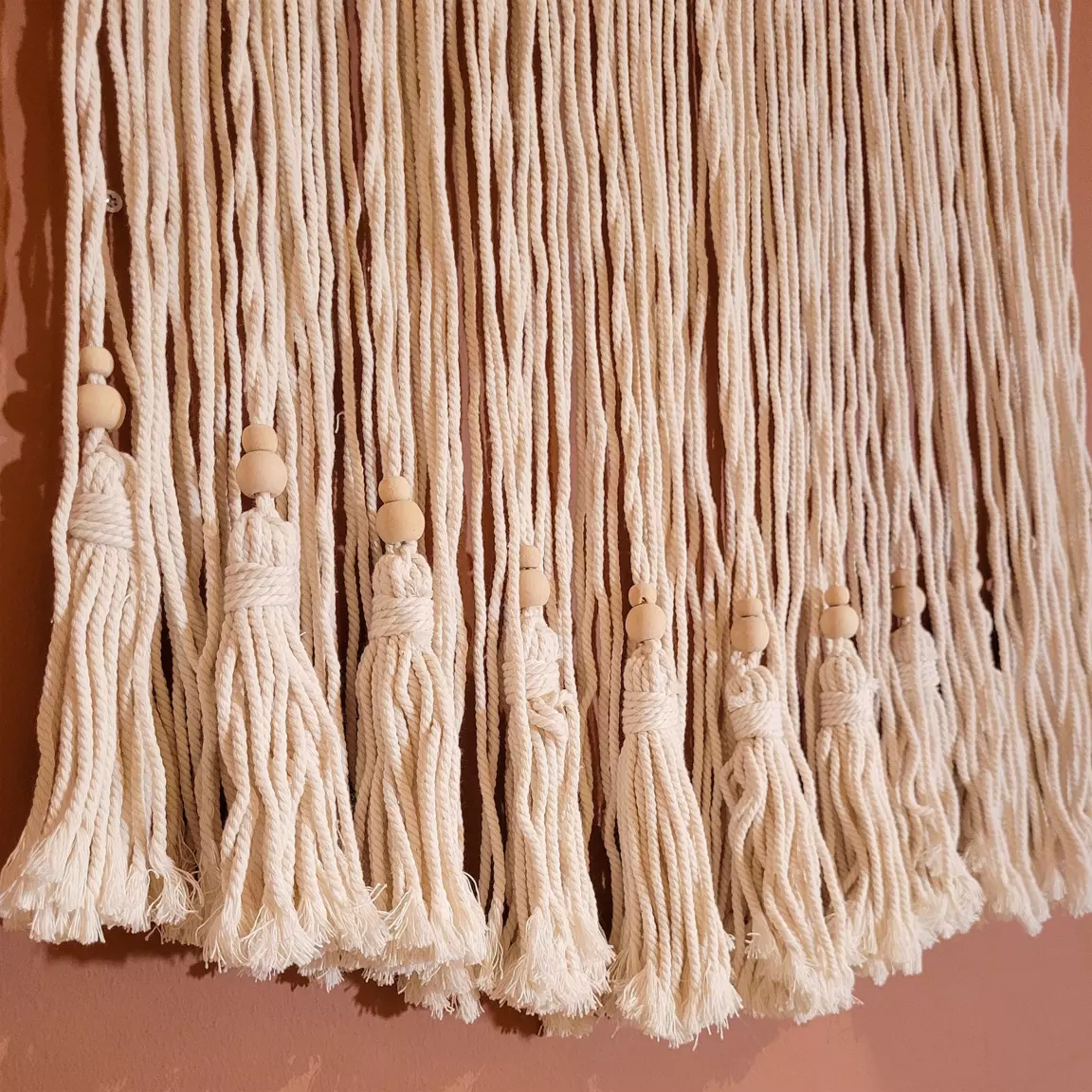 Décoration murale macramé (H40 cm) Pampille Beige