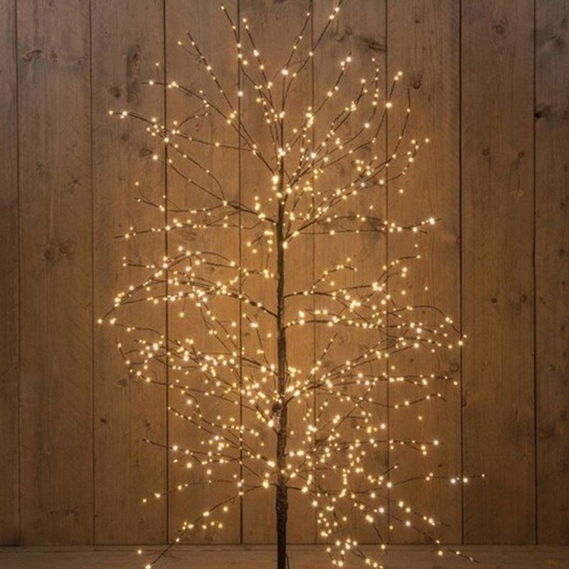 Anna's Collection - Lichtboom - Zwart - 150 cm - Metaal - 1000 LEDs - Warm Wit