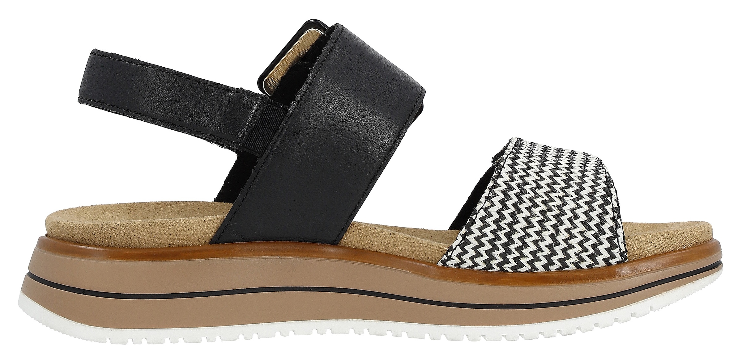 Remonte Keilsandalette »ELLE-Collection«  , Sommerschuh, Sandale, Komfortschuh mit praktischen Klettverschlüssen
