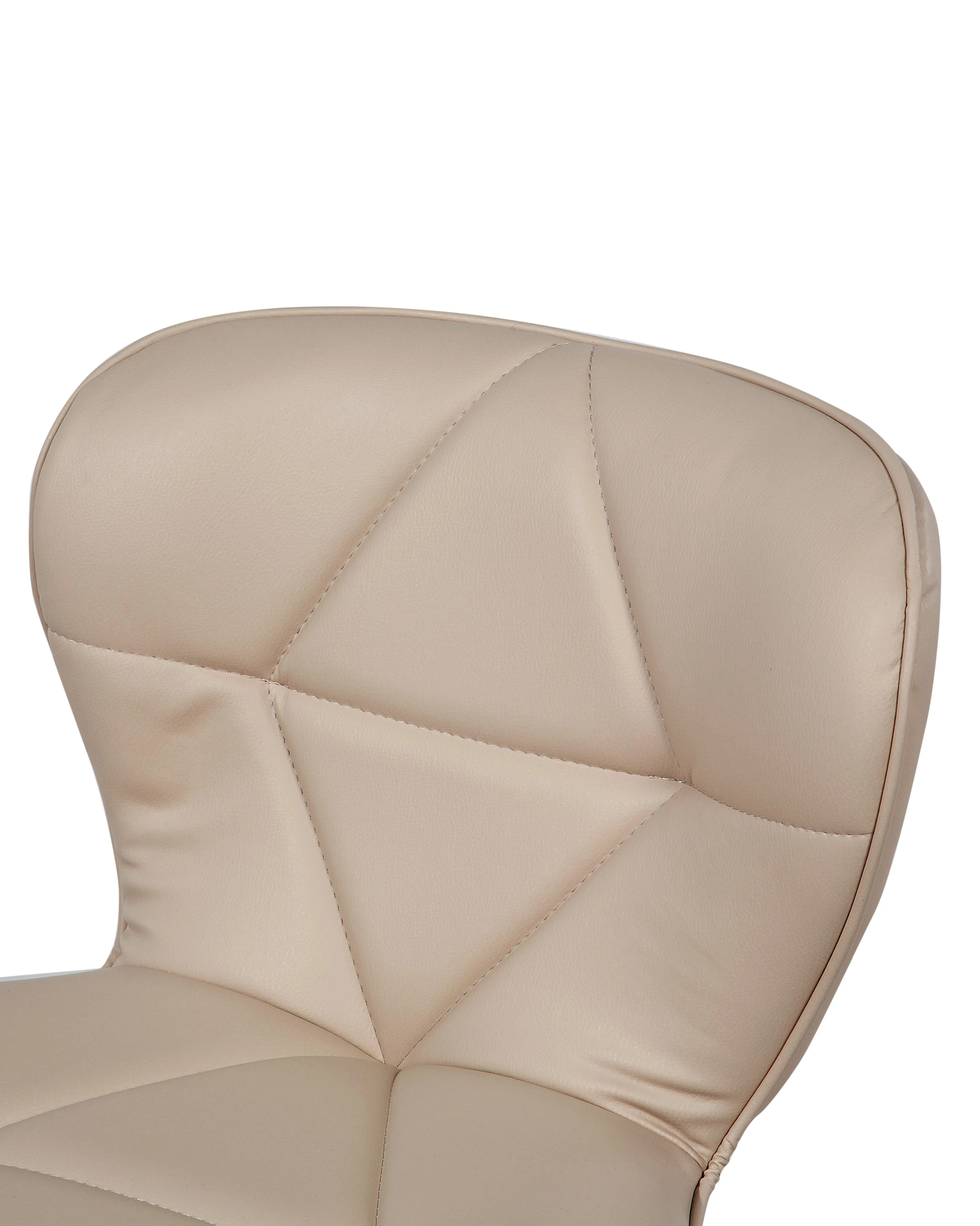 Set van 2 barstoelen VALETTA Kunstleer draaibaar Lichtbeige