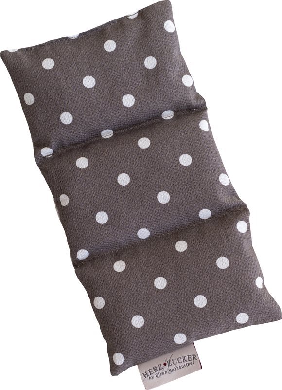 HERZZUCKER Traubenkernkissen 18x10cm Baby beige Punkte 1 Stk