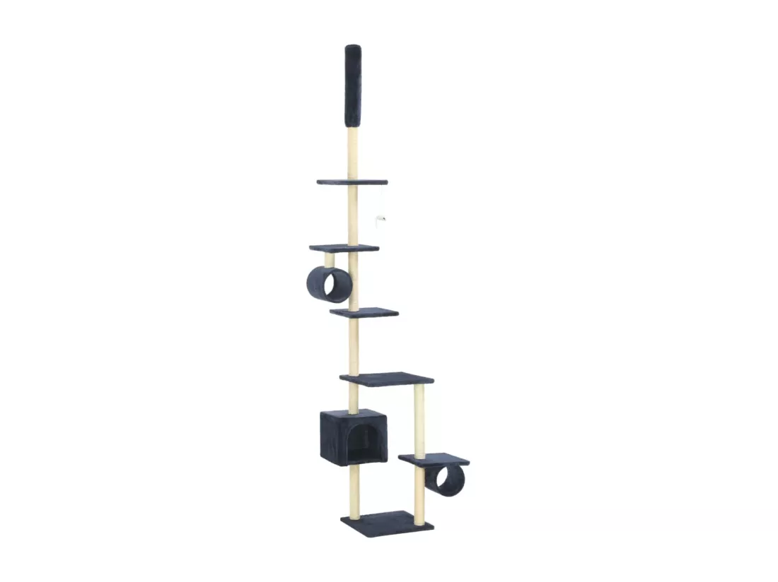 Arbre à chat avec griffoirs en sisal 260 cm Bleu foncé