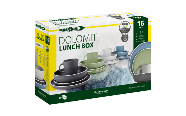 Brunner Lunch Box Dolomit 16 teilig Weiß