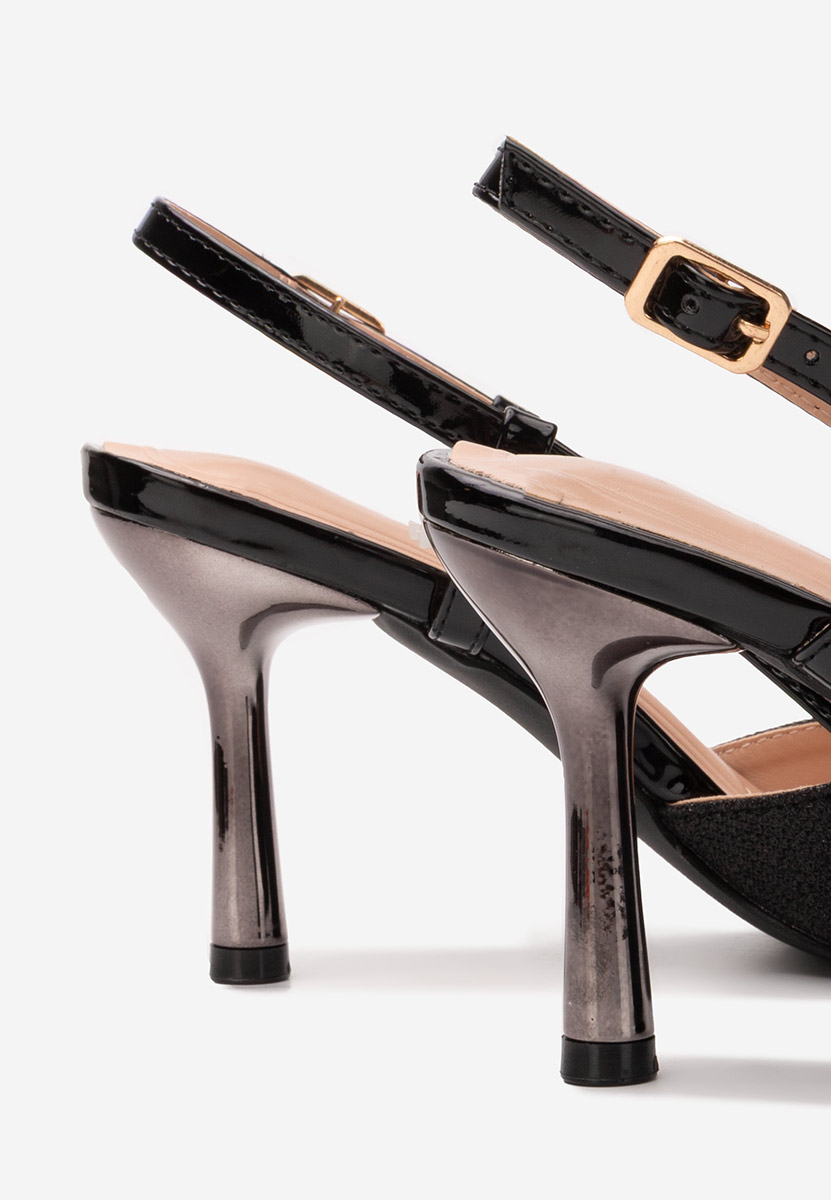 Chaussures slingback noirs Frezia
