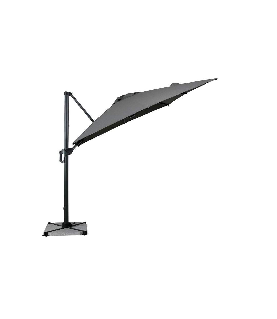 Paris Prix - Parasol Déporté Rotatif grimaud 258cm Gris Foncé