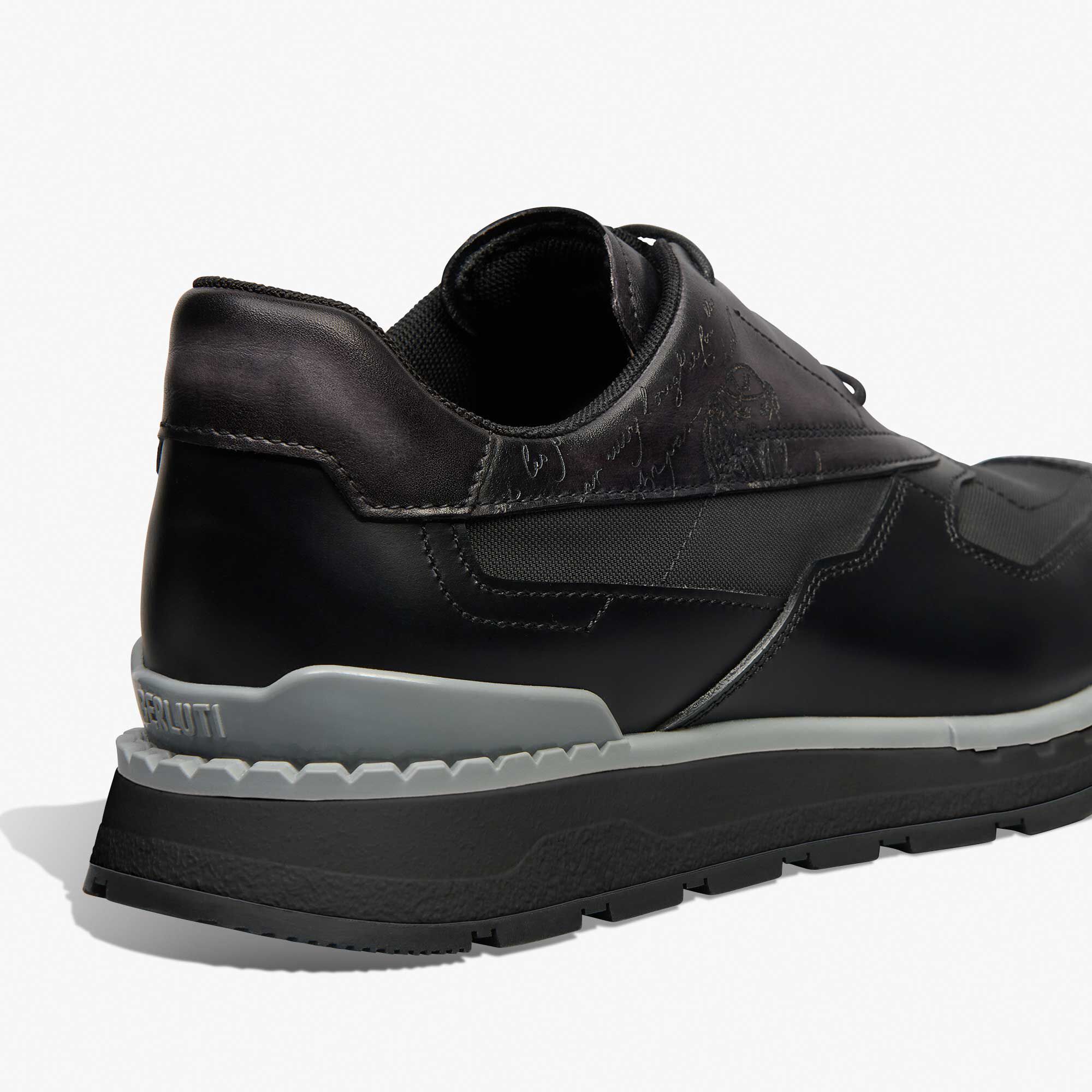Sneaker Fast Track En Cuir Scritto Et Nylon