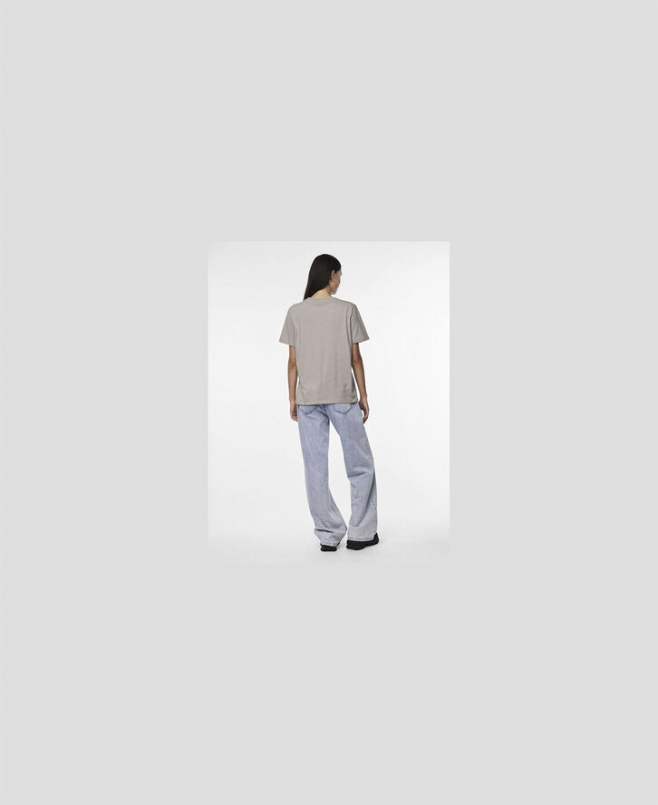 Pieces PCRIA SS SOLID TEE NOOS BC Silver gray