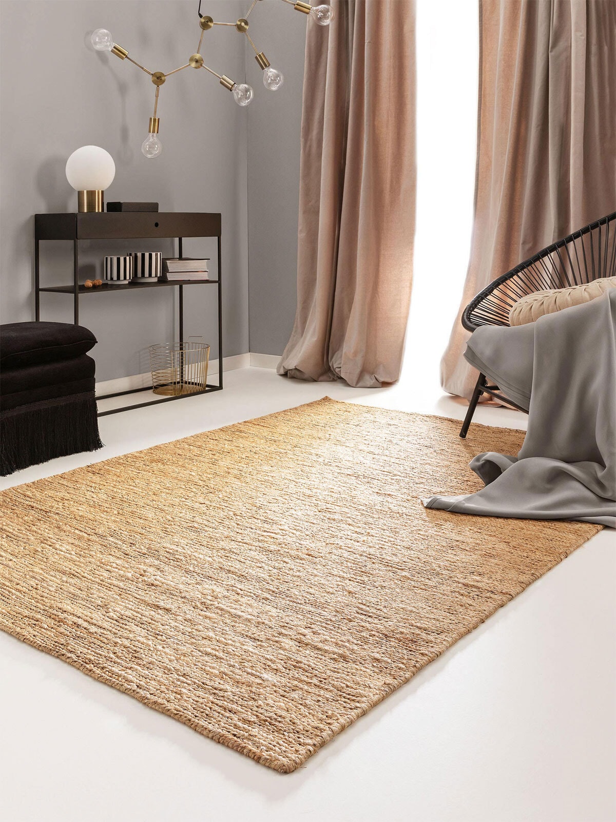 benuta pure Jute-Teppich COSMO 140 x 200 cm hellbraun