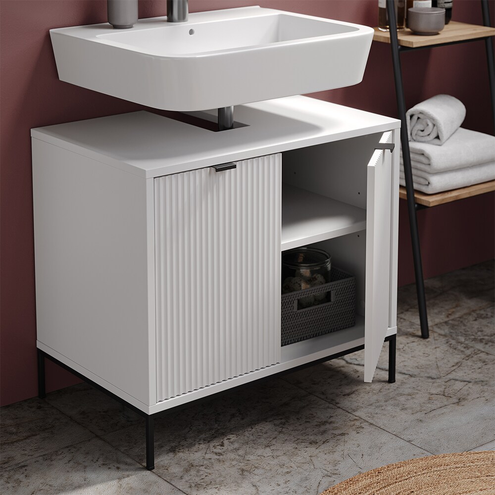 Vicco Waschbeckenunterschrank Eliza Weiß 70 x 63 cm mit 2 Türen