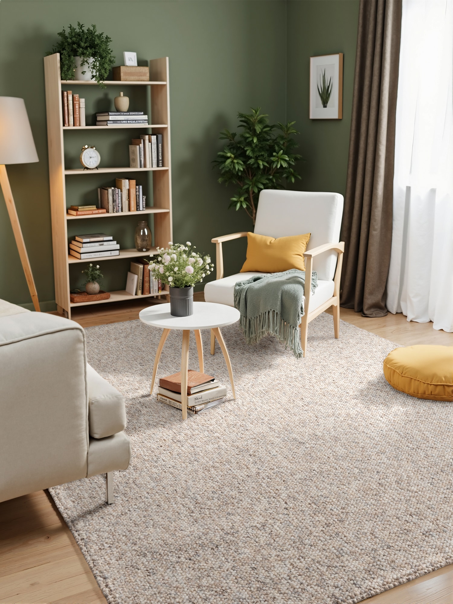 ELLE DECORATION Teppich »Rocco« rechteckig 10 mm Höhe Läufer, waschbar, Wohnzimmer, Esszimmer, Woll-Optik