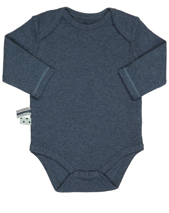 Langarm-Body EDIS UNI in indigo melange