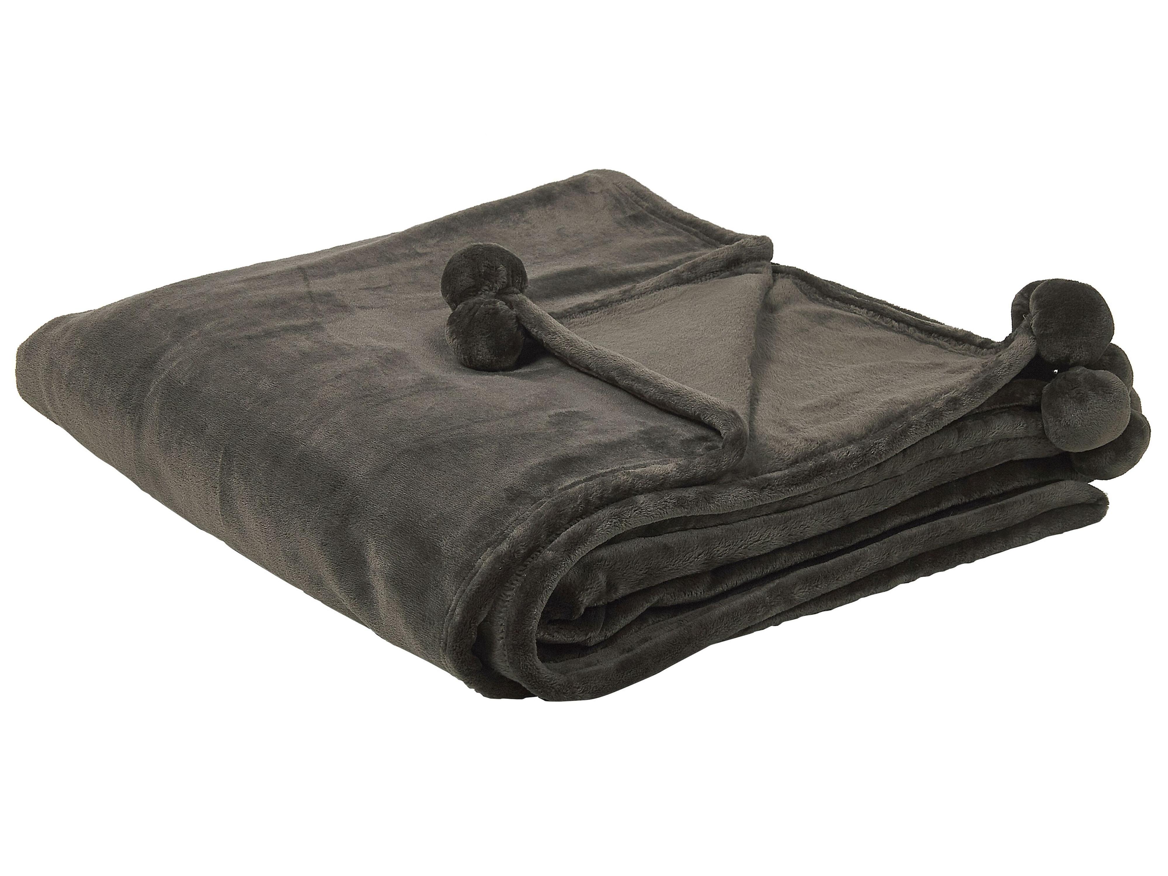 Plaid TERKE 200 x 220 cm Donkergrijs