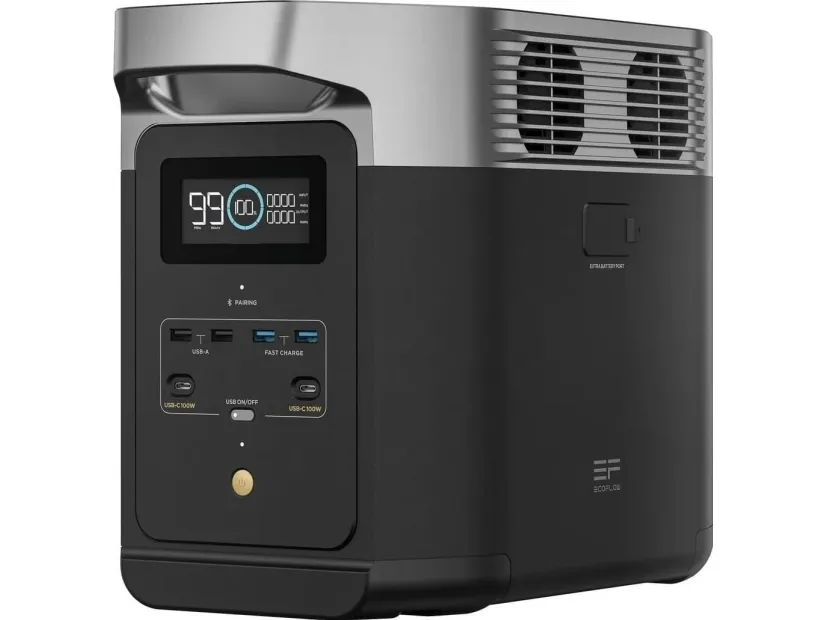 EcoFlow Delta 2 - Transportabel strømstation - litiumjernfosfat - 1024 Wh - Wi-Fi, Bluetooth - output-stikforbindelser: 13 - Europa