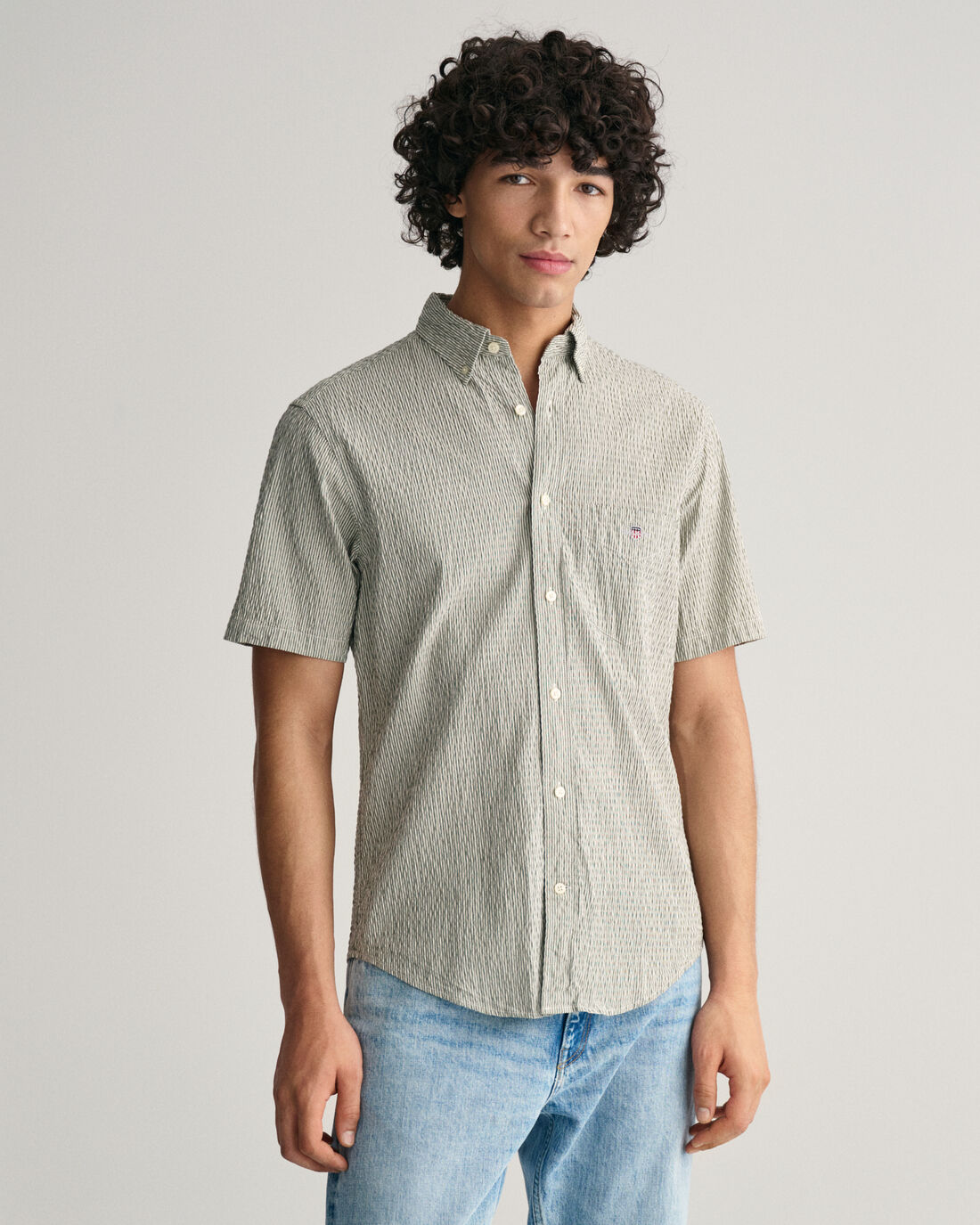 Short Sleeve Regular Fit Green Shirt