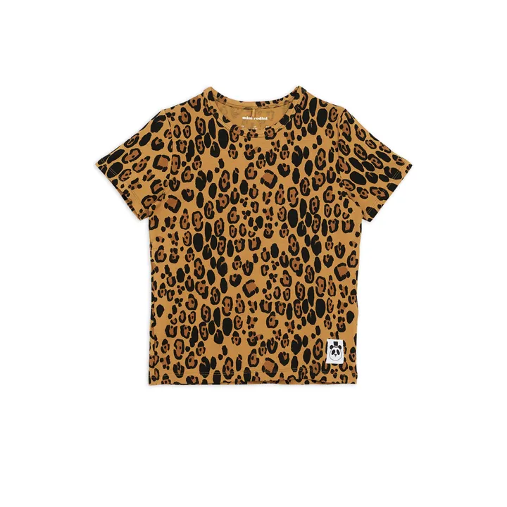 Mini Rodini T-shirt Tencel Léopard | Marron