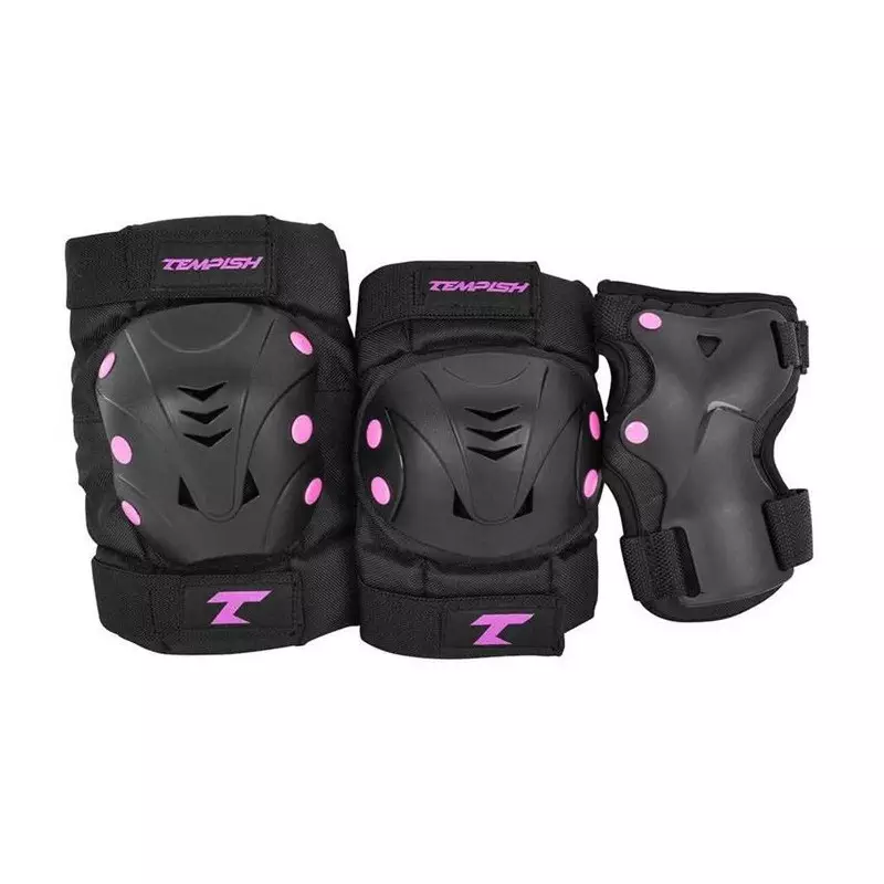 Set de protection complet TEMPISH Taky Skate Pads 3-Pack Noir/Rose