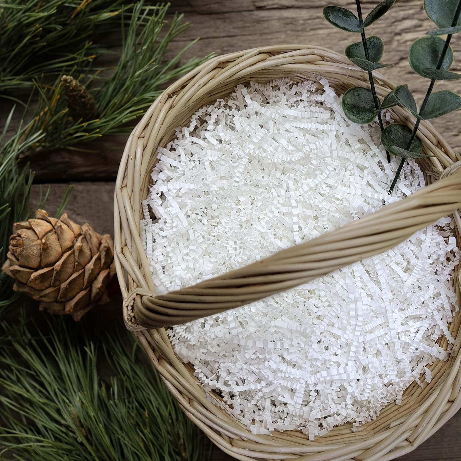 (50g) Geschreddertes Raffia Papier DIY Verpackungs Füllmaterial Bastel Deko für Geschenke / Pakete / Körbe - Rot