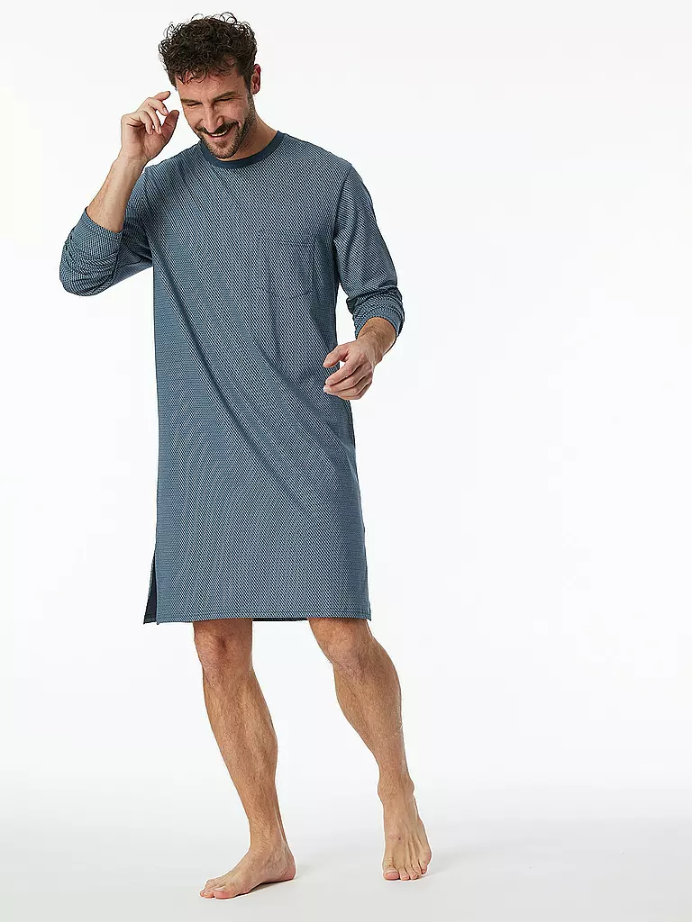 SCHIESSER Nachthemd blau