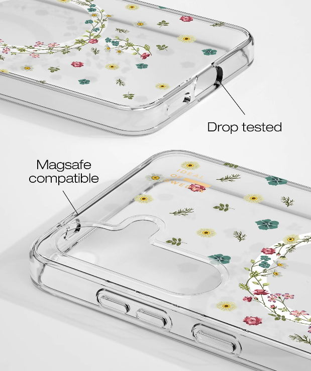 Samsung Galaxy S25 Hardcase Hülle Clear Case Designer MagSafe-Modul (IDCLCMS-S25-507) - Petite Floral