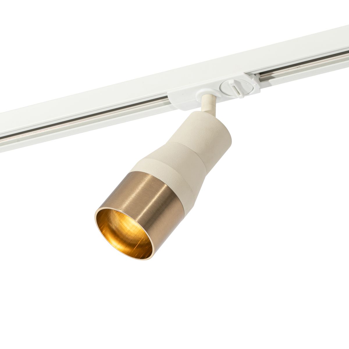 Moderne spot beige met goud voor railsysteem 1-fase GU10 50mm - Iconic Kohua