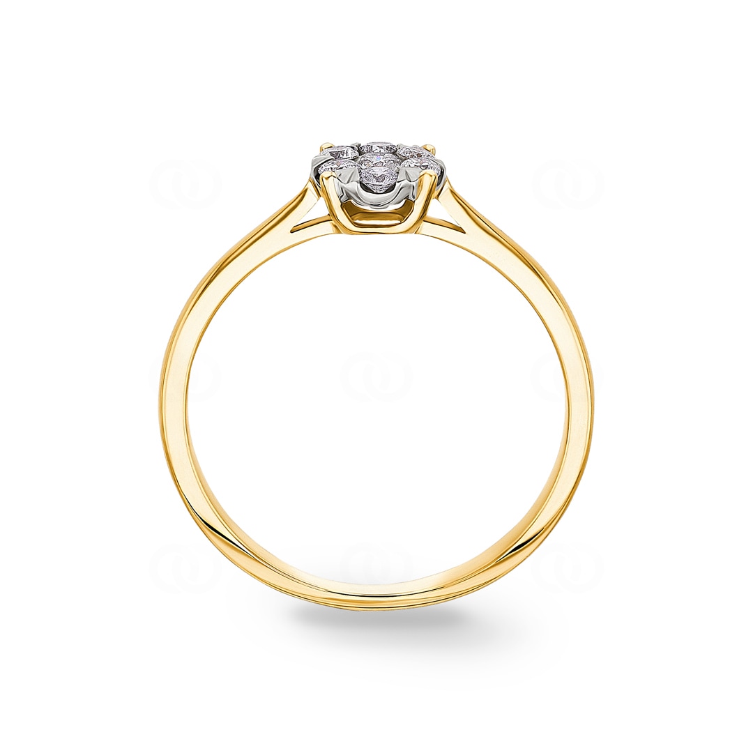 Verlobungsring 750/18 K Gelbgold mit Diamanten 0.25 ct H/si by CHRISTIAN