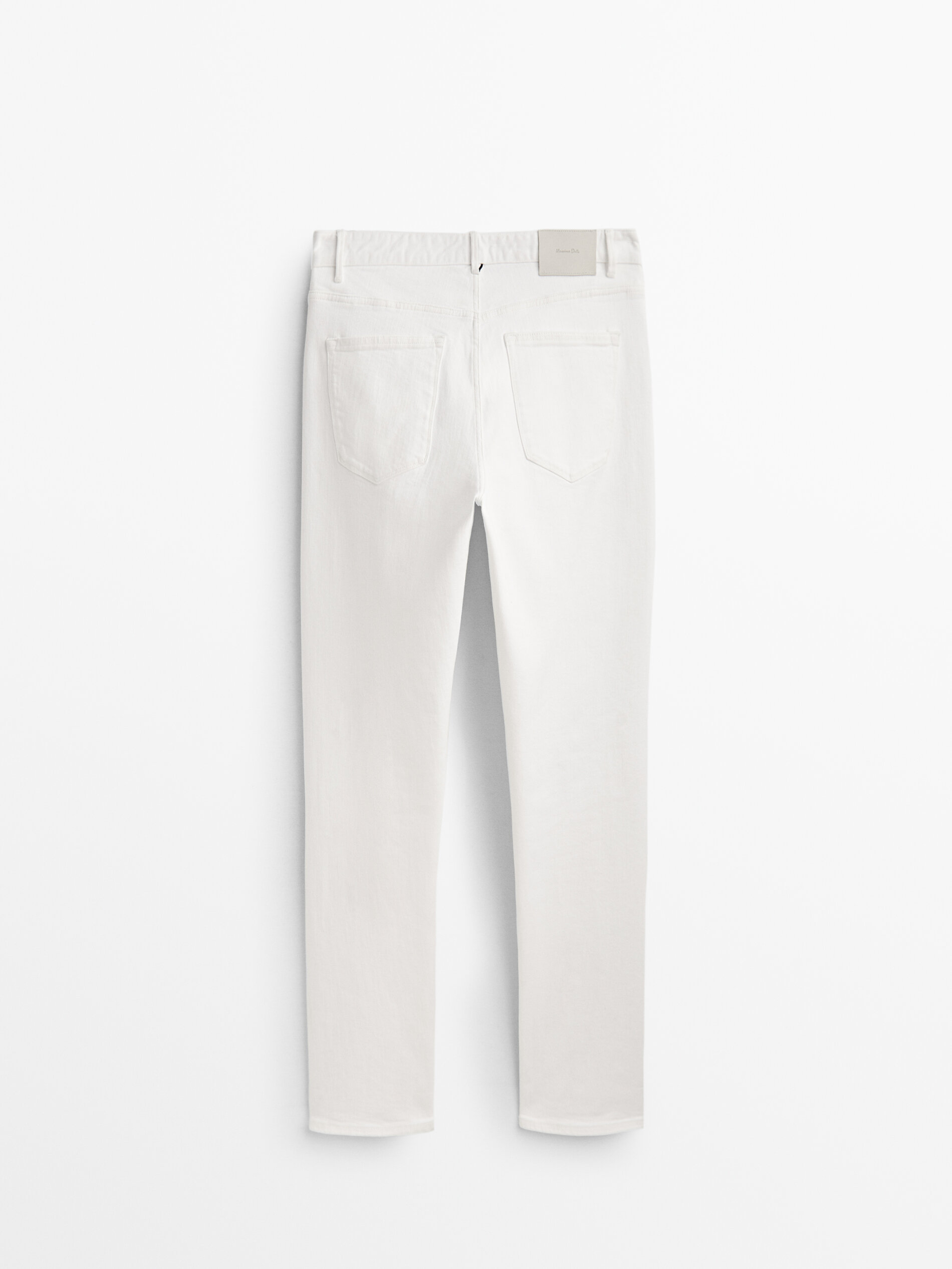 Calça vaquero com ourela - BLANCO