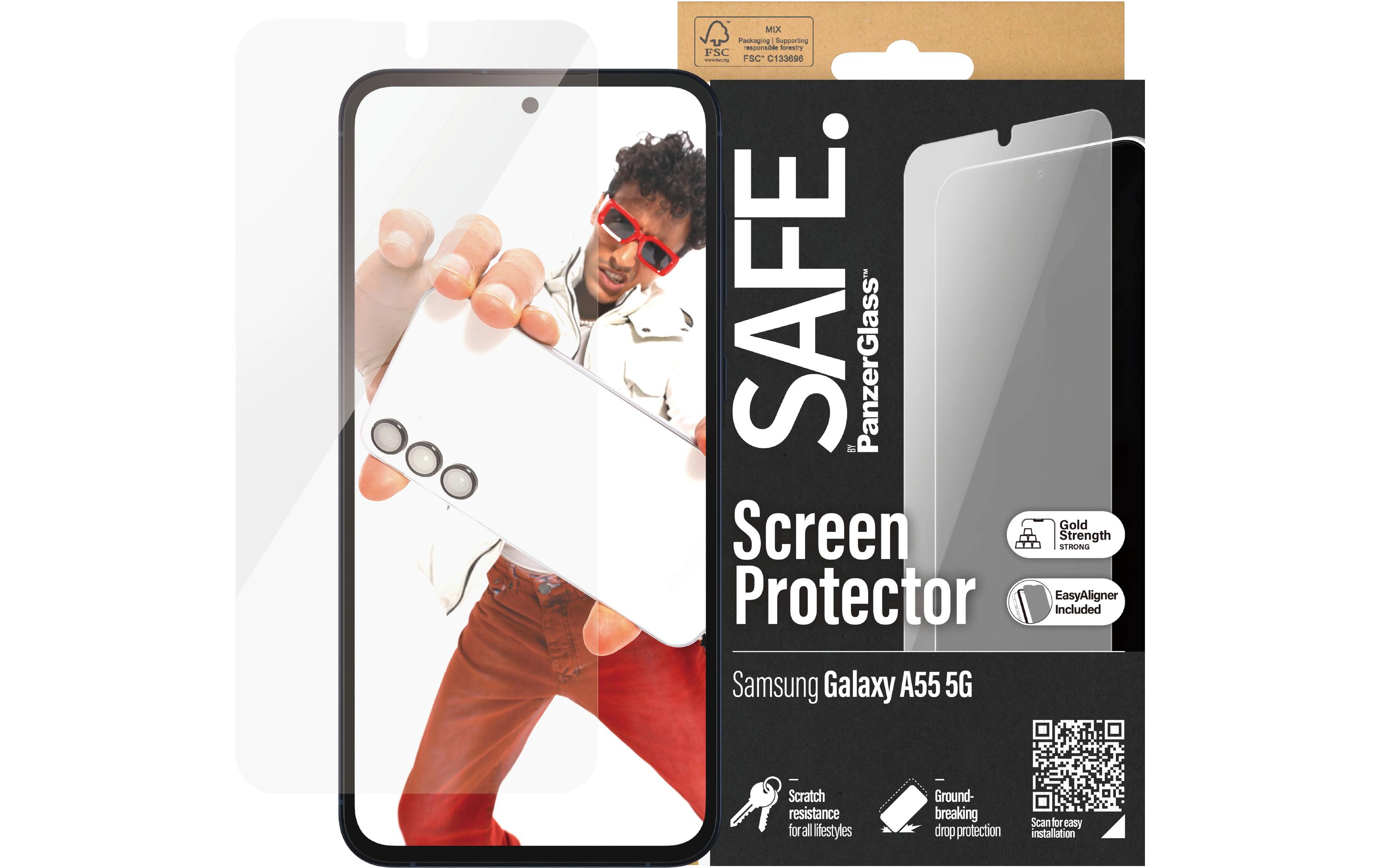 Displayschutz Ultra Wide Fit Galaxy A55 5GDisplay-Schutzfolie für das Samsung Galaxy A55 5G