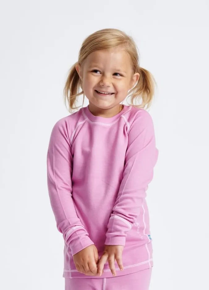 Isbjörn of Sweden Kids' Husky Sweater Baselayer Frost Pink