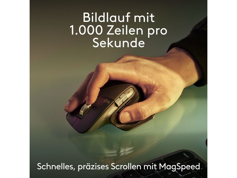 Logitech Tastatur-Maus-Set MX Keys S Combo for Mac QWERTZ ( Komfortables QWERTZ (DE) Tastatur- und Maus-Set mit Multi-Device Kopplung und intelligenter Tastaturbeleuchtung – Entwickelt für Mac