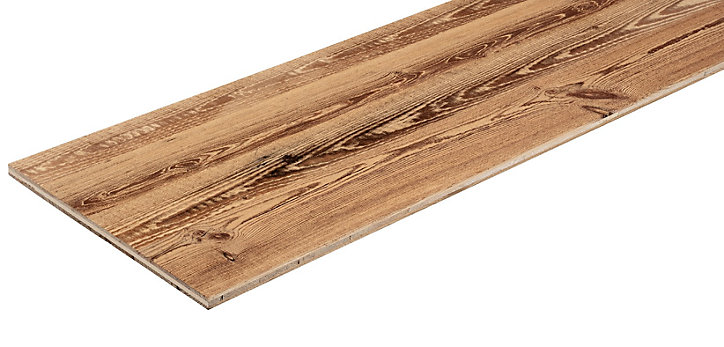 Tablette 3-plis en vieux bois marron 60 x 250 cm, ép.19 mm