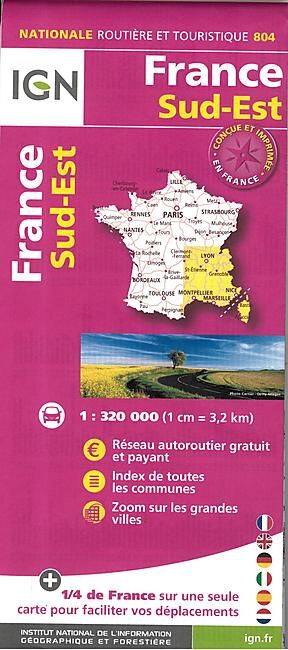 IGN - 804 FRANCE SUD EST ECHELLE 1 320 000
