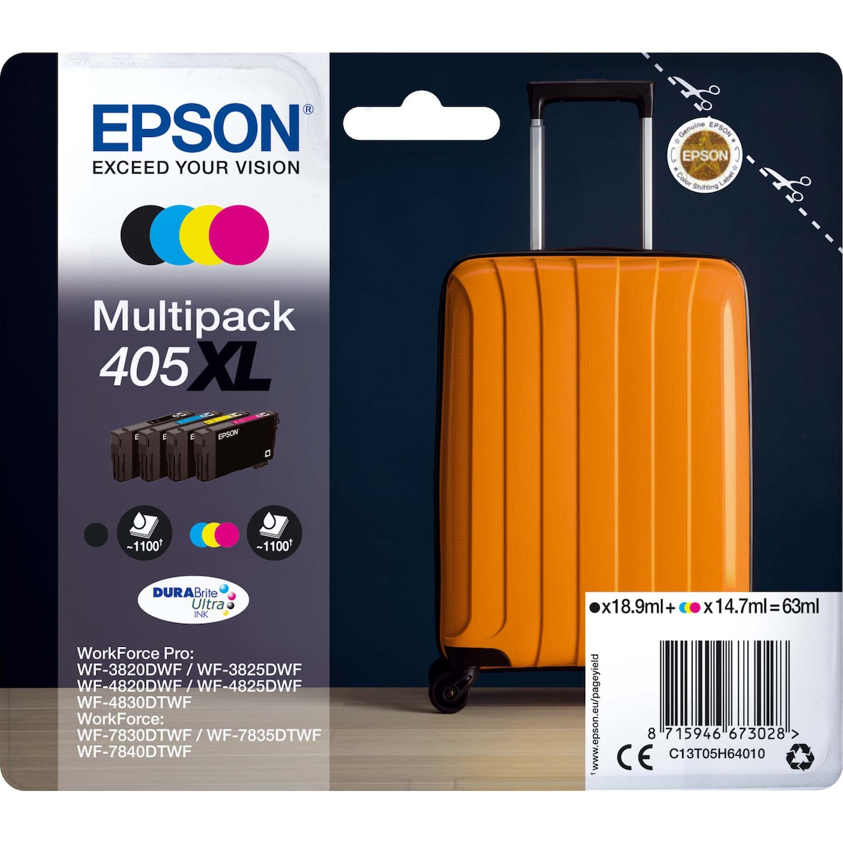 EPSON 405XL flerpakning med blekkpatroner (4-farget)