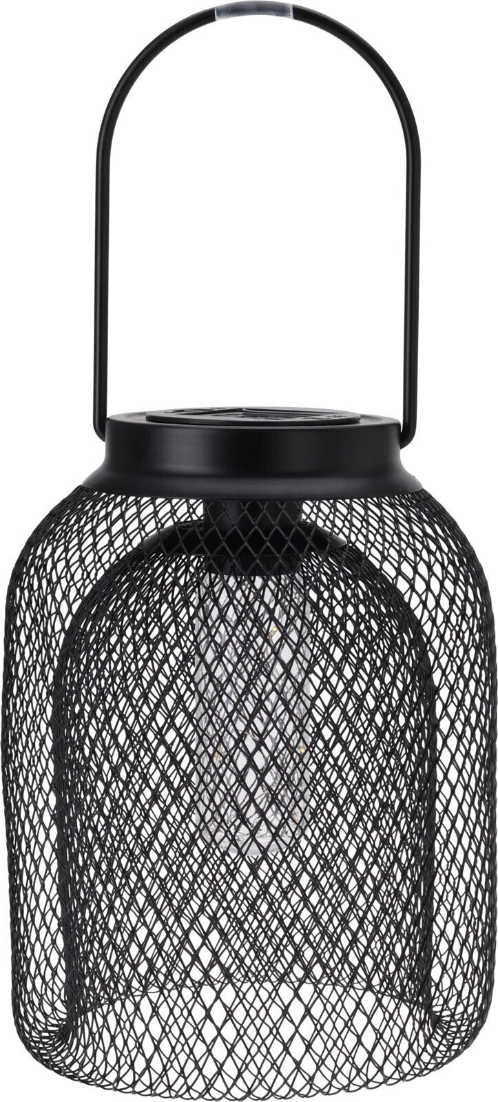 Solar lantaarn zwart D 15,5 H 21 cm