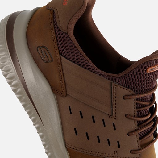 Skechers Delson 3.0 Ezra Sneakers bruin Leer