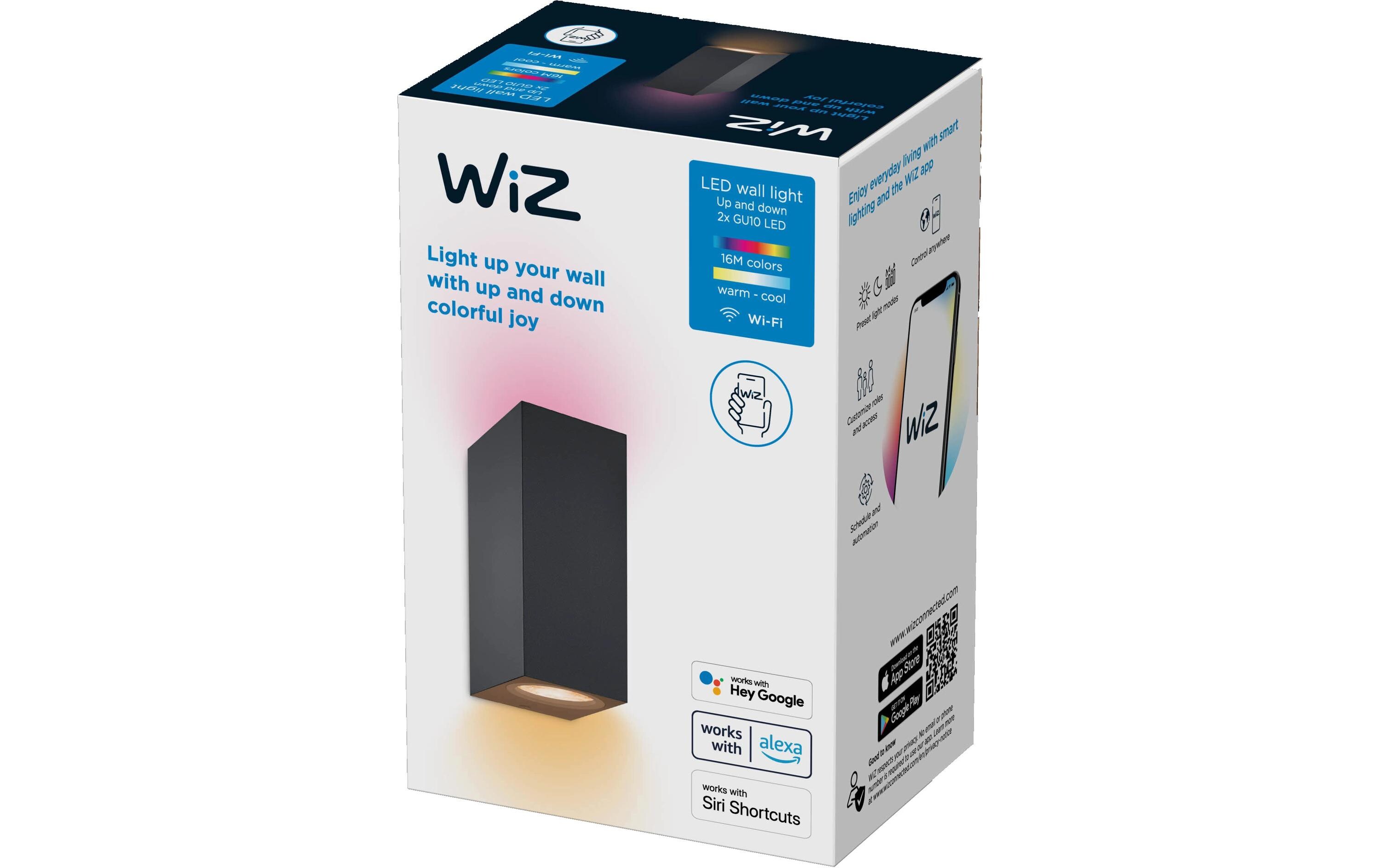 Up&Down Spots Tunable White & Color SchwarzSmarte Wandleuchte, steuerbar über Bluetooth, Matter, WLAN