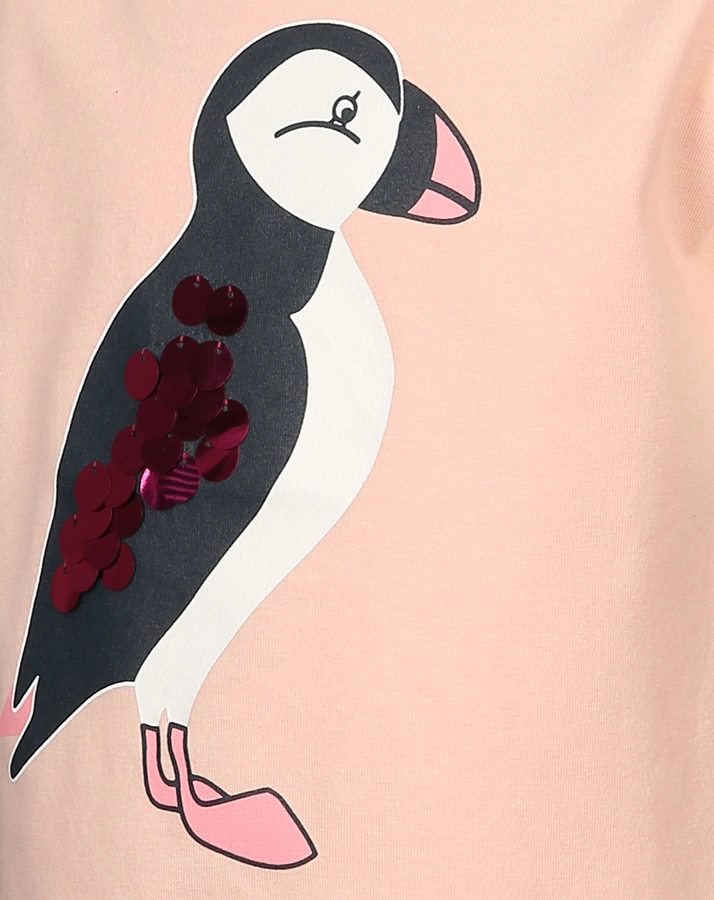 T-Shirt PUFFIN mit Pailletten in powder