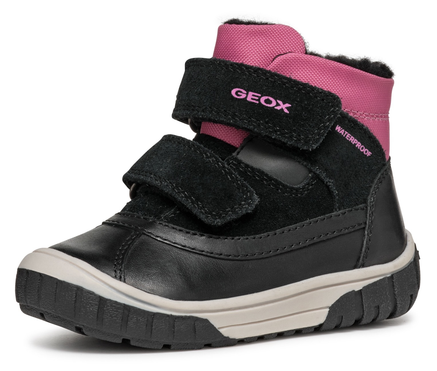 Geox Winterboots »B OMAR GIRL WPF C«  , Klettstiefel,  Babystiefel, Winterstiefel mit Kontrastbesatz