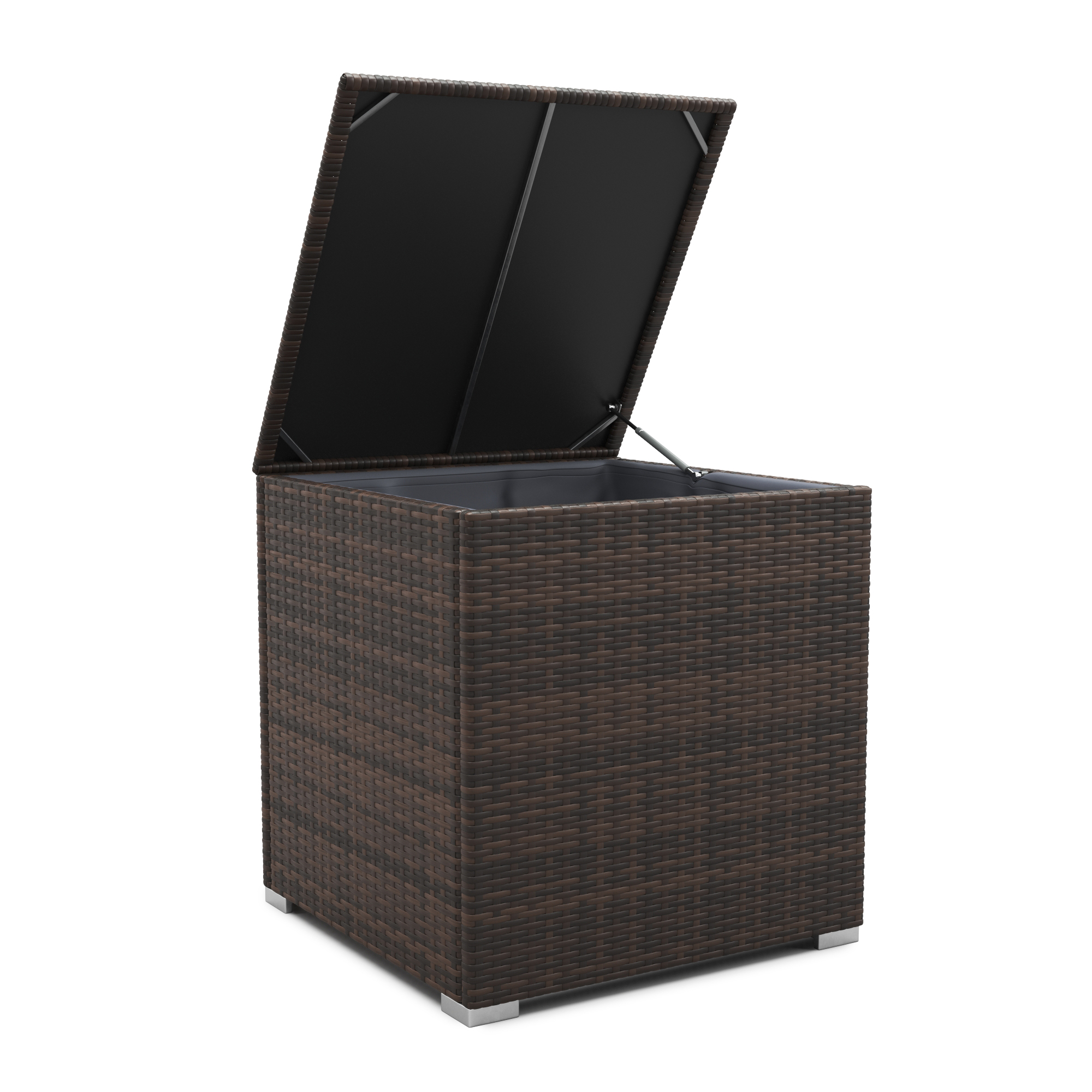 Rattanlounge SAN MARINO dunkelbraun/beige