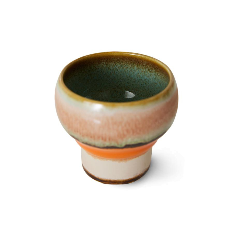 HKliving 70's Ceramic Lungo koffie mok set van 2 basalt